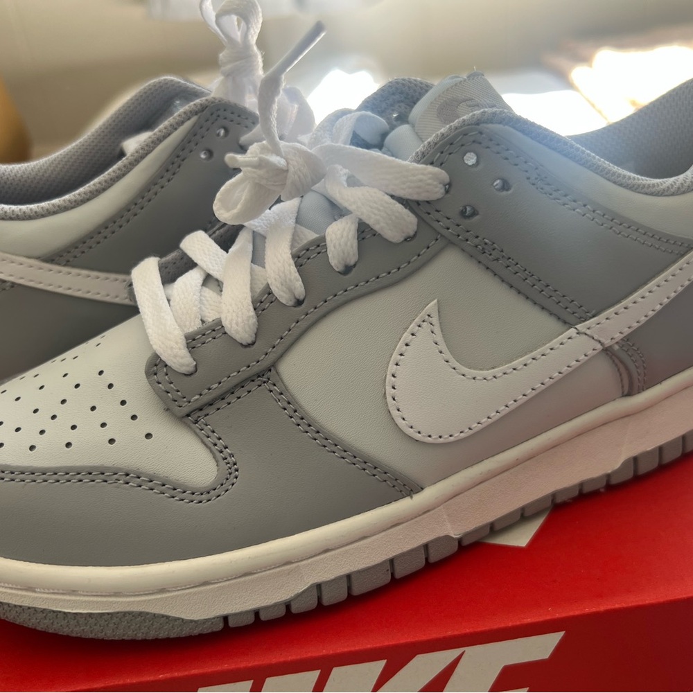 Nike Gray and White Sneakers